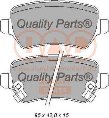 IAP QUALITY PARTS 704-21121 - Brake Pad Set, disc brake autospares.lv