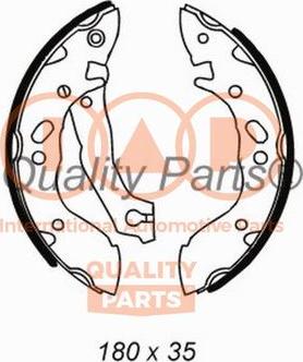 IAP QUALITY PARTS 705-07051 - Brake Shoe Set autospares.lv