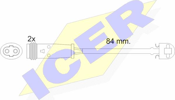 Icer 610484 E C - Warning Contact, brake pad wear autospares.lv