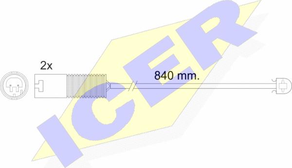 Icer 610426 E C - Warning Contact, brake pad wear autospares.lv