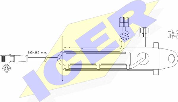 Icer 610428 E C - Warning Contact, brake pad wear autospares.lv