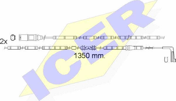Icer 610551 E C - Warning Contact, brake pad wear autospares.lv