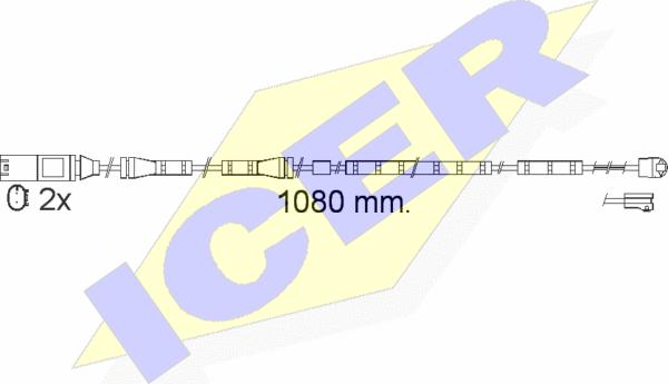 Icer 610558 E C - Warning Contact, brake pad wear autospares.lv