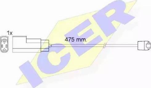 Icer 610576 C - Warning Contact, brake pad wear autospares.lv