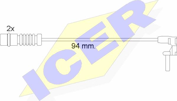 Icer 610056 E C - Warning Contact, brake pad wear autospares.lv