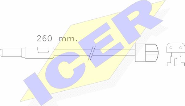 Icer 610319 E C - Warning Contact, brake pad wear autospares.lv