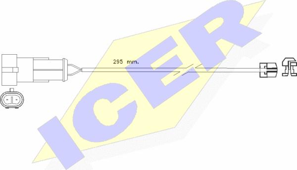 Icer 610256 E C - Warning Contact, brake pad wear autospares.lv