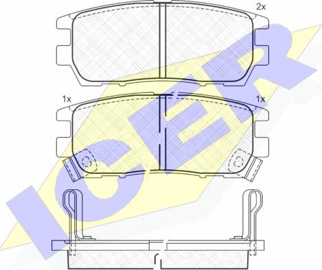 Icer 140980 - Brake Pad Set, disc brake autospares.lv