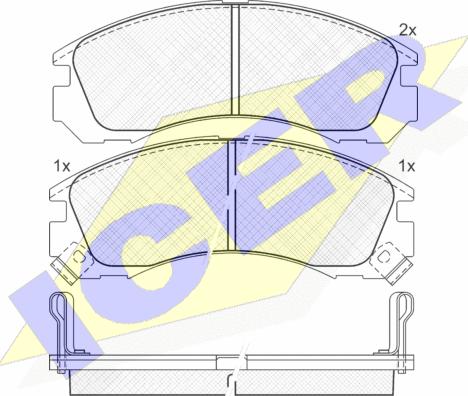 Icer 140979 - Brake Pad Set, disc brake autospares.lv