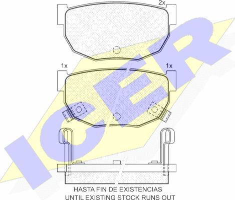 Icer 140444 - Brake Pad Set, disc brake autospares.lv