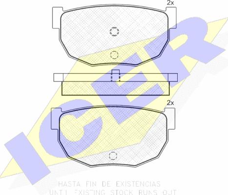 Icer 140445 - Brake Pad Set, disc brake autospares.lv