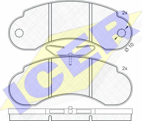 Icer 140452 - Brake Pad Set, disc brake autospares.lv