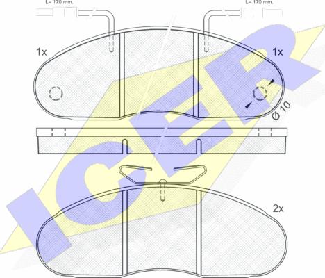 Icer 140561 - Brake Pad Set, disc brake autospares.lv