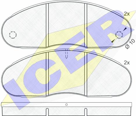 Icer 140562 - Brake Pad Set, disc brake autospares.lv