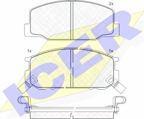 Icer 140501 - Brake Pad Set, disc brake autospares.lv