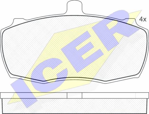 Icer 140503 - Brake Pad Set, disc brake autospares.lv