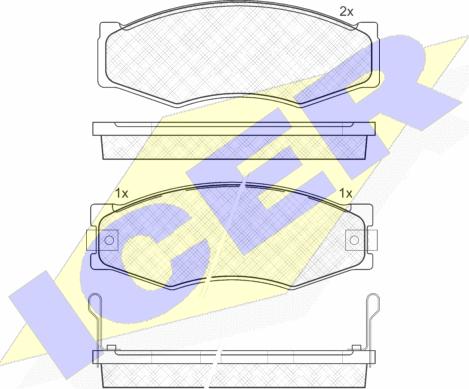 Icer 140518 - Brake Pad Set, disc brake autospares.lv