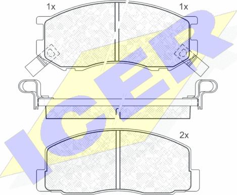 Icer 140524 - Brake Pad Set, disc brake autospares.lv