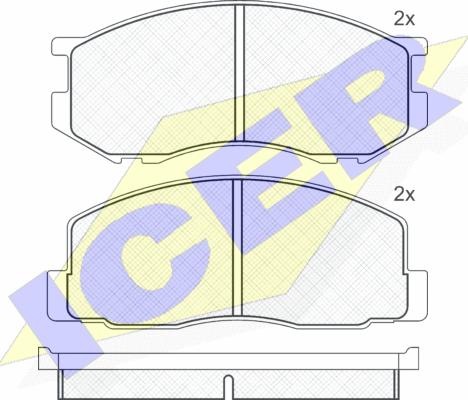 Icer 140523 - Brake Pad Set, disc brake autospares.lv