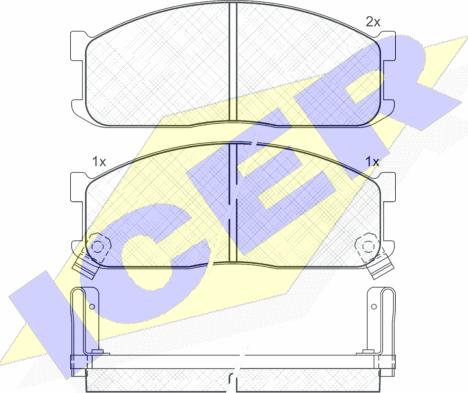 Icer 140690 - Brake Pad Set, disc brake autospares.lv