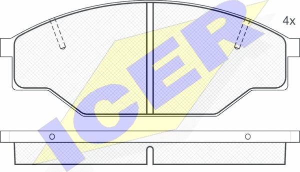 Icer 140614 - Brake Pad Set, disc brake autospares.lv