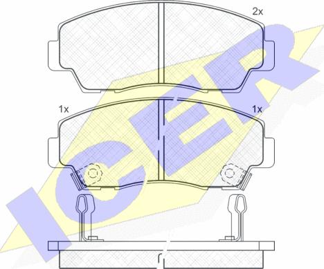 Icer 140636 - Brake Pad Set, disc brake autospares.lv