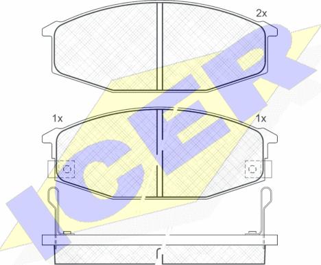 Icer 140637 - Brake Pad Set, disc brake autospares.lv