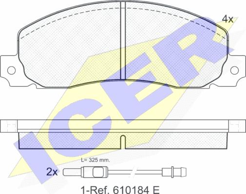 Icer 140620 - Brake Pad Set, disc brake autospares.lv