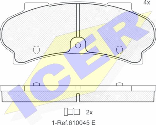 Icer 140187 - Brake Pad Set, disc brake autospares.lv