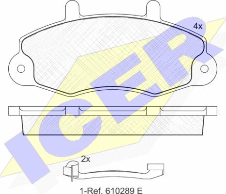Icer 140896-203 - Brake Pad Set, disc brake autospares.lv