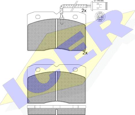 Icer 140892 - Brake Pad Set, disc brake autospares.lv