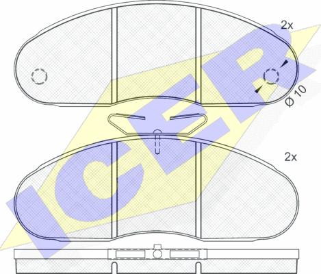 Icer 140813 - Brake Pad Set, disc brake autospares.lv