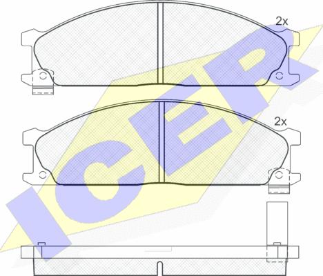 Icer 140886 - Brake Pad Set, disc brake autospares.lv