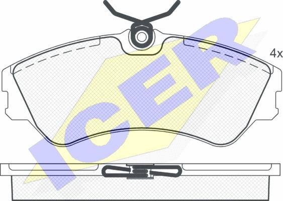 Icer 140881 - Brake Pad Set, disc brake autospares.lv