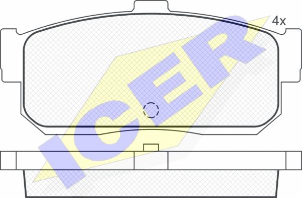 Icer 140876 - Brake Pad Set, disc brake autospares.lv