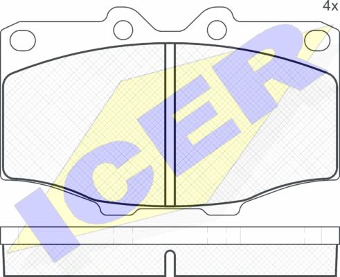 Icer 140352 - Brake Pad Set, disc brake autospares.lv