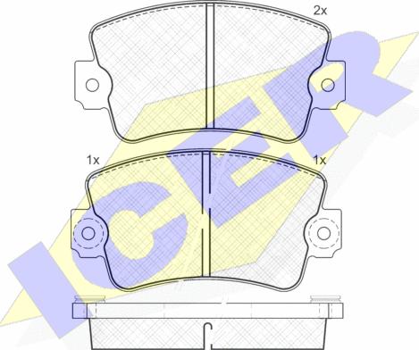 Icer 140365 - Brake Pad Set, disc brake autospares.lv