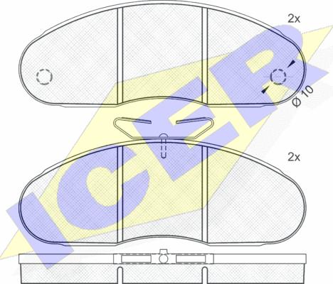 Icer 140316 - Brake Pad Set, disc brake autospares.lv