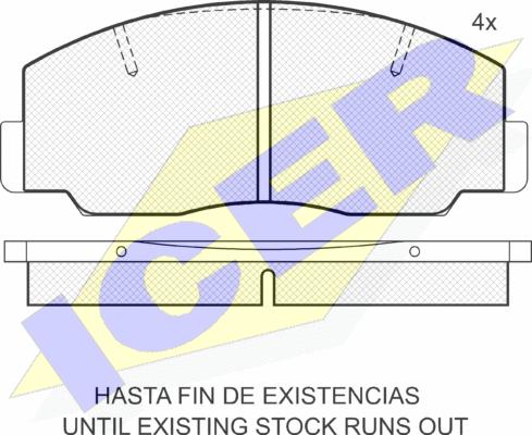 Icer 140330 - Brake Pad Set, disc brake autospares.lv