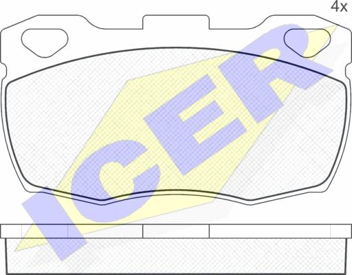 Icer 140799 - Brake Pad Set, disc brake autospares.lv