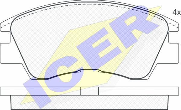 Icer 140791 - Brake Pad Set, disc brake autospares.lv