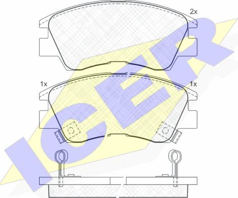 Icer 140701 - Brake Pad Set, disc brake autospares.lv