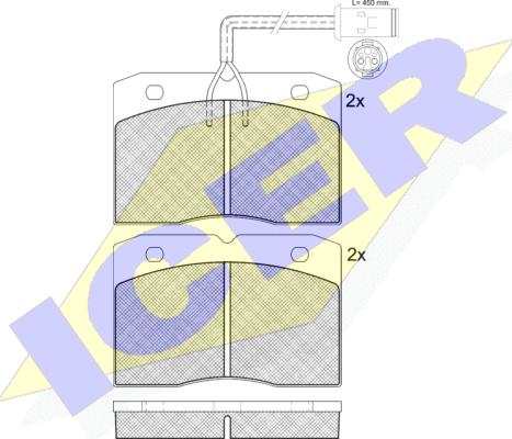 Icer 140730 - Brake Pad Set, disc brake autospares.lv