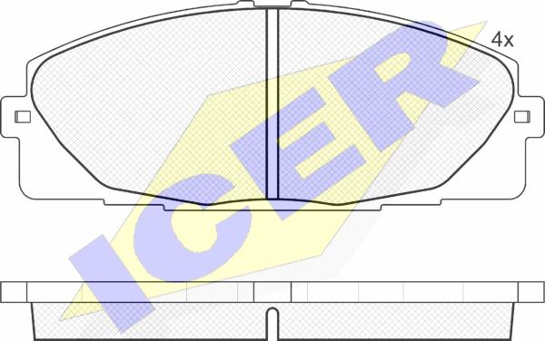 Icer 141931 - Brake Pad Set, disc brake autospares.lv