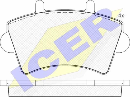 Icer 141442 - Brake Pad Set, disc brake autospares.lv