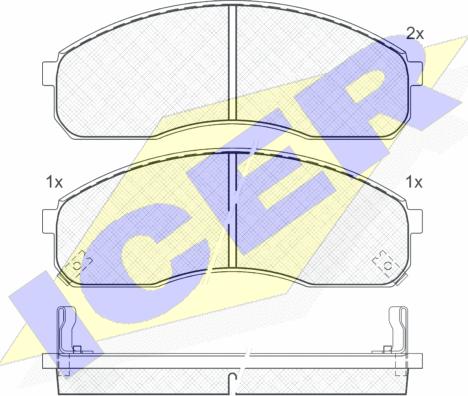 Icer 141455 - Brake Pad Set, disc brake autospares.lv