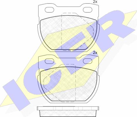 Icer 141090 - Brake Pad Set, disc brake autospares.lv