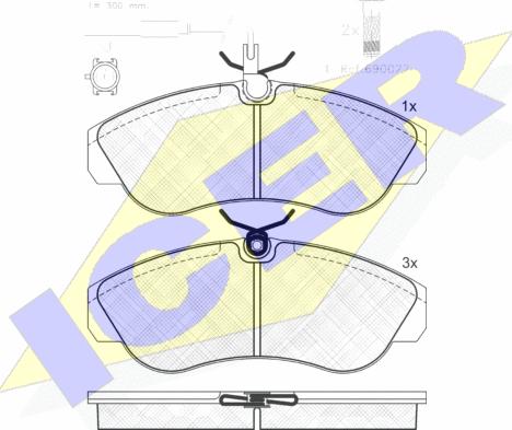 Icer 141054-203 - Brake Pad Set, disc brake autospares.lv