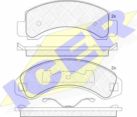 Icer 141055 - Brake Pad Set, disc brake autospares.lv