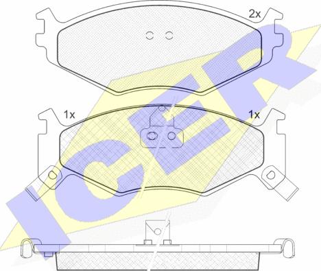 Icer 141056-205 - Brake Pad Set, disc brake autospares.lv